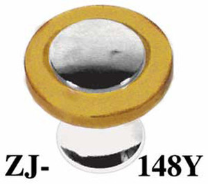 Art Deco Bakelite Caramel 1" Knob Nickel Plated (ZJ-148Y)