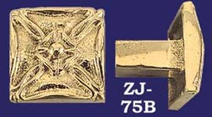 Art Deco Brass Square Knob (ZJ-75B)