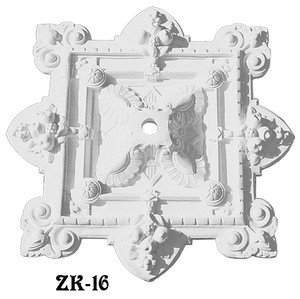Plaster Ceiling Medallion Recreated Cornucopia Design 30 X 35" (ZK-16)