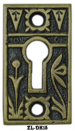 Victorian Keyhole Recreated Floral Motif Keyhole Escutcheon (ZL-15)