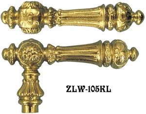 Antique French Ornate Lever Handle Lost Wax Cast (ZLW-105KL)