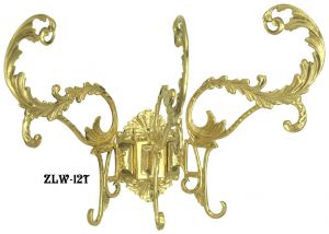 Antique Recreated Rococo Large Triple Hook (ZLW-12T)