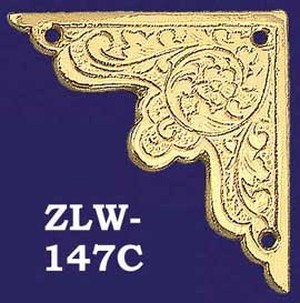 Asian Floral Design Decorative Corner Brass (ZLW-147C)