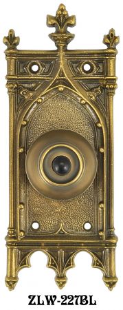 Antique Recreated Amiens Gothic Pushbutton Door Bell (ZLW-227BL)
