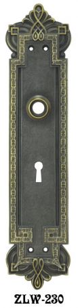 Victorian Byzantine Gothic Door Plate with Keyhole (ZLW-230)