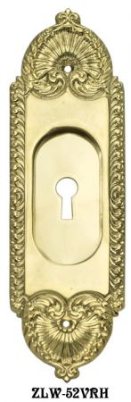 Recessed Pocket Door Handle With Keyhole (ZLW-52VRH)