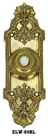 Recreated Victorian Fan & Scroll Doorbell Push (ZLW-64BL)