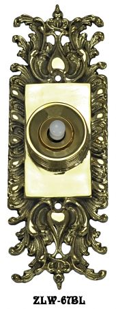 Ornate Victorian Rococo Doorbell Push Button (ZLW-67BL)