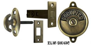 Occupied/Open Bathroom Privacy Latch with Crescent Turnlatch(ZLW-43C)