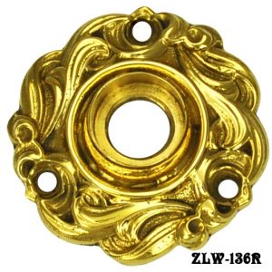 Victorian Scroll Design Lost Wax Cast Doorknob Rose (ZLW-136R)