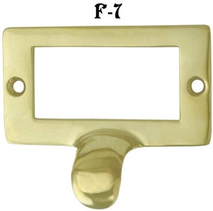 File Cabinet Large Card Brass Frame Finger Pull (F-7)