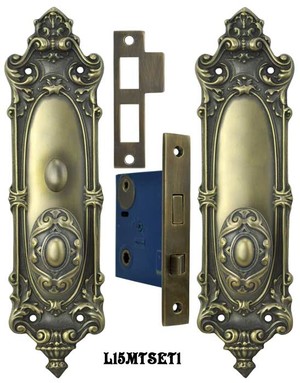 Victorian Rococo Yale Pattern Set with Turnlatch Mortise (L15MTSET1)