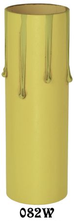 4" Medium Base Ivory Drip Paper Candle Cover (082W)