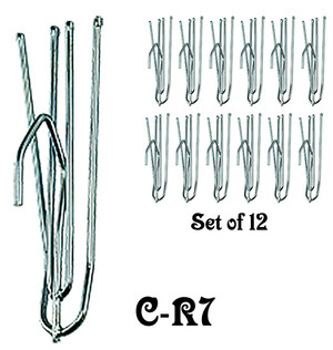 Slip In Steel Curtain Hook Set of 12 (C-R7)