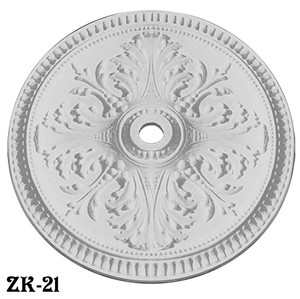 Classic Round Plaster Ceiling Medallion 21" Diameter (ZK-21)