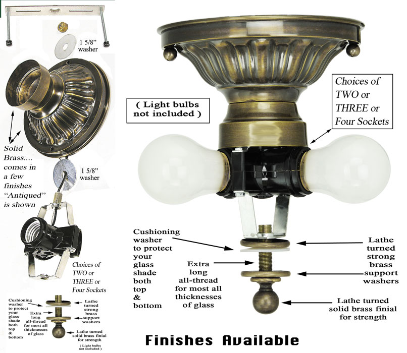 222 Series Close Ceiling Light Mounting Kit 222 2l Pb