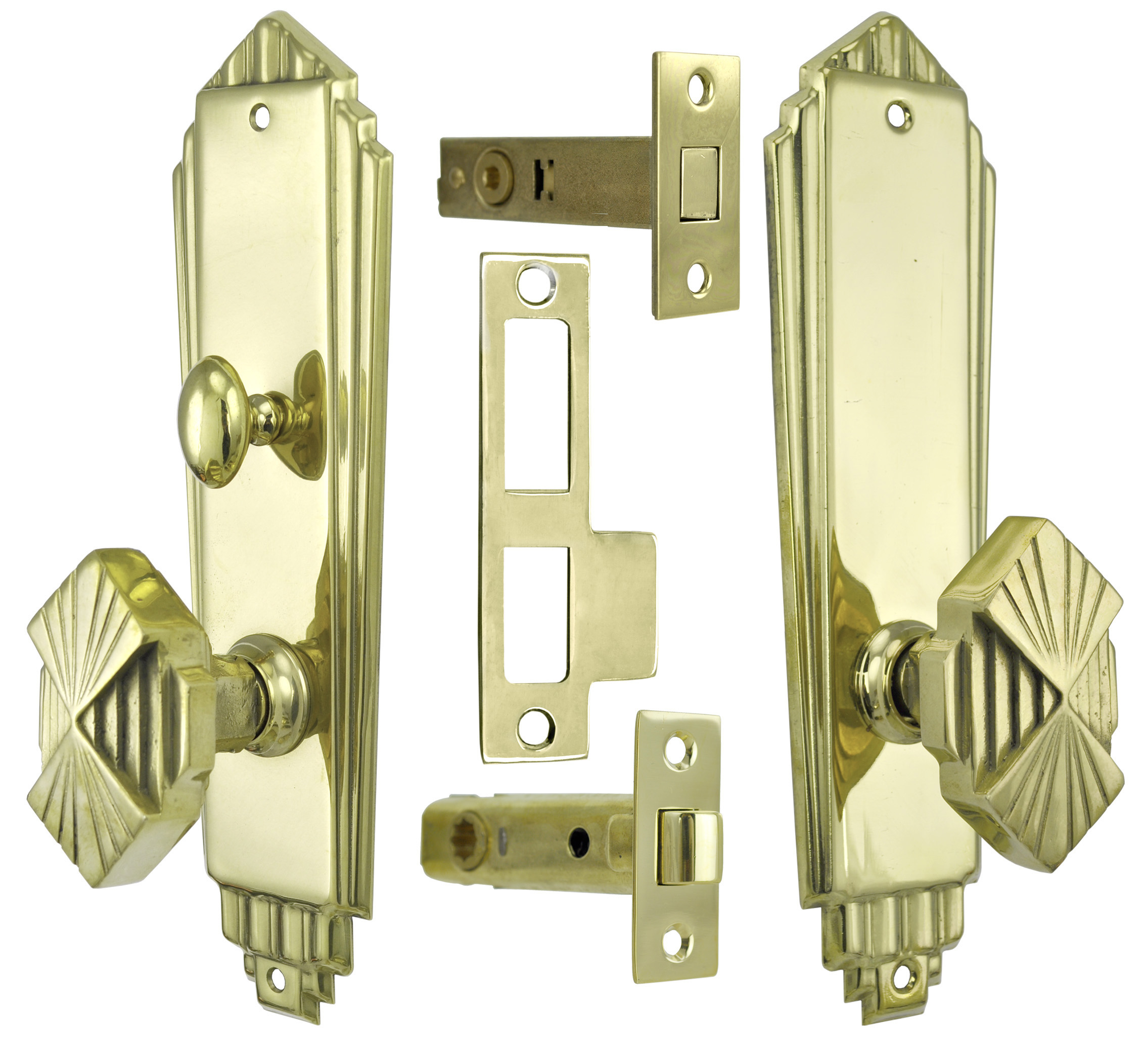 Vintage Hardware Lighting Art Deco Interior Privacy Door Set