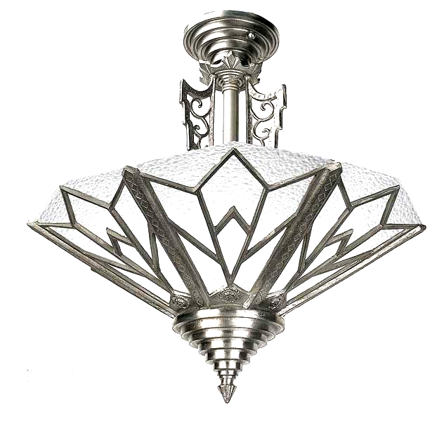 art deco flush ceiling light