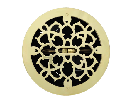 Round Brass Grill with Damper