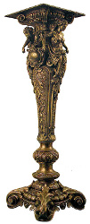 Large ornate Victorian or Rococo Brass pedestal