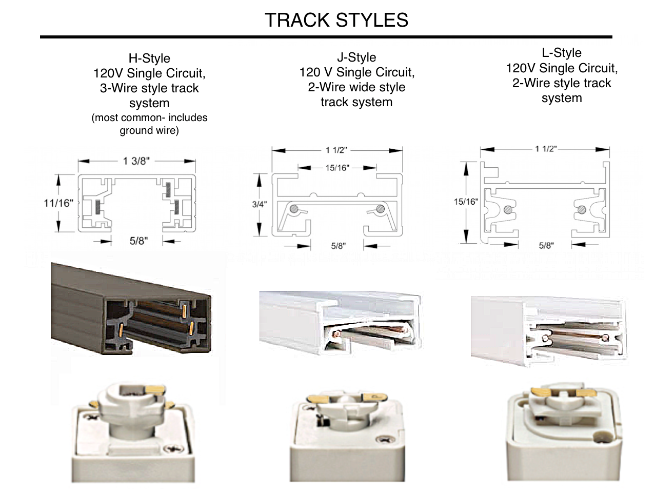 Track light connector types discount
