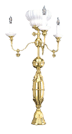 rococo gaslight victorian  Newel Post lights