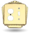 art deco gfi switchplates, outlet covers, and push button plates