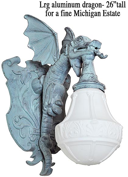 Outdoor Dragon Wall Sconce