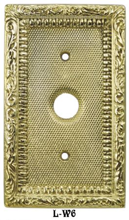 Victorian Decorative Single Push Button Switch Plate Cover (L-W6)
