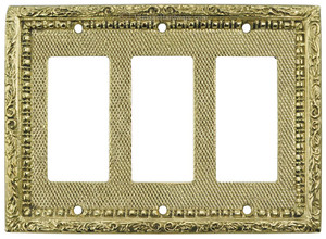 Victorian Decorative Triple Gang GFI Outlet or Rocker Light Switch Plate Cover (L-W19)
