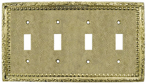 Victorian Decorative Quad Light Switch Plate (L-W54)