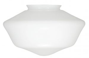 14" Diameter Schoolhouse Opal Glass Shade 6" Fitter (0107G)