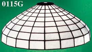 16" Diameter Leaded Art Glass Shade Small Hole Mount (0115G)