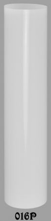 6" Medium Base Smooth White Plastic Candle Cover (016P)