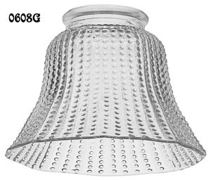 Hexagonal Beaded Glass Shade 2 1/4" Fitter (0608G)