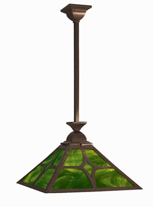 Mission Diamond Design Shade Pendant Ceiling Light (113-MJ1-EP)