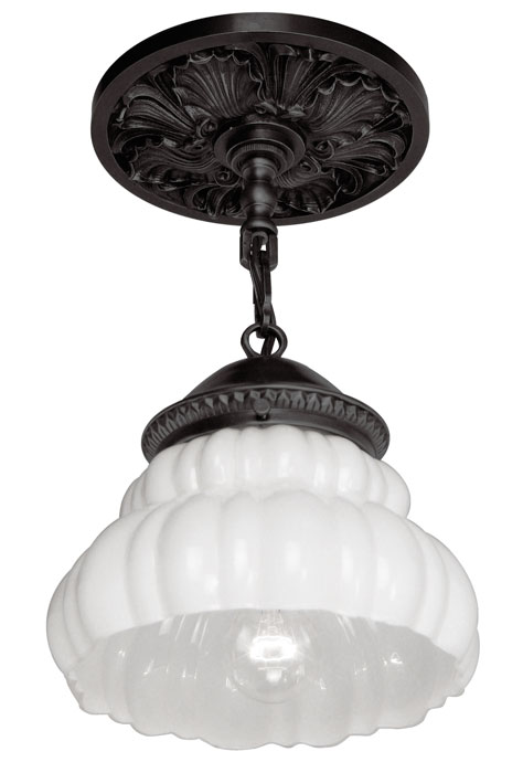 Oil Rubbed Bronze Close Ceiling Pendant Light with 4 Fitter