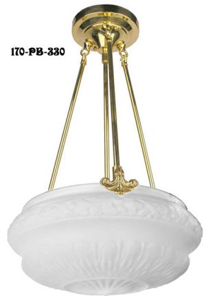 New Brass Ceiling Light Fixture Fitter Holder for Antique VTG 4" & 3 Chain Shade 