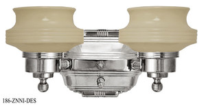 Art Deco Streamline Modern Double Sconce (186-ZNNI-DES)