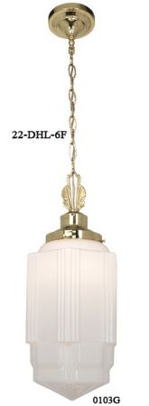 Art Deco School House Pendant Light - No Shade - 6" Fitter (22-DHL-6F)