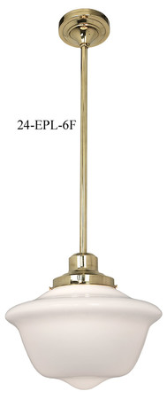 Pipe Mounted Schoolhouse Light -No Shade- 6" Fitter (24-EPL-6F)
