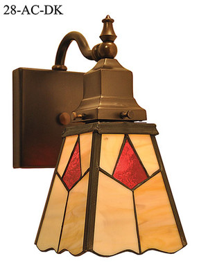 Arts & Crafts Petite Single Wall Sconce (28-AC-DK)