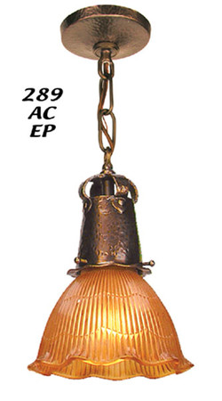 Recreated J Morgan Arts & Crafts Pendant Light 2 1/4