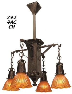 J Morgan 4 Light Chandelier 2 1/4" Fitter (292-4AC-CH)