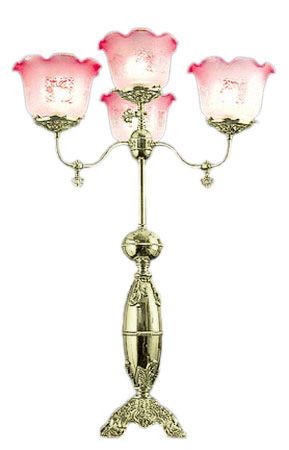 Victorian Recreated Portable Gaslight Table Lamp (314-QGS-PL)