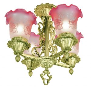 Art Nouveau Victorian Lighting Semi Flush Chandeliers Close Ceiling Lights (337-CH-4L)