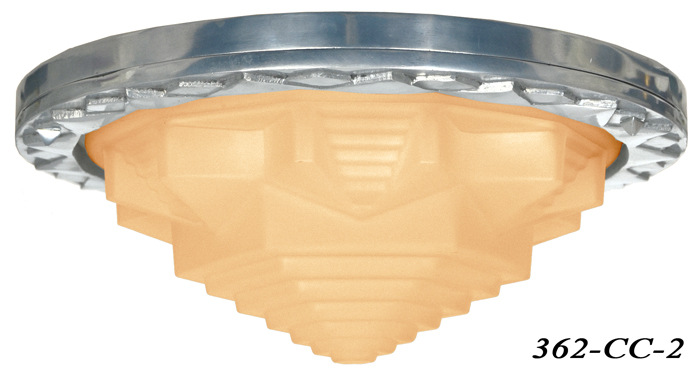 ... Art-Deco-Flush-Mount-Ceiling-Bowl-Light-with- ...