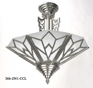 Art Deco Manhattan Close Ceiling Chandelier (366-NP-CCL)