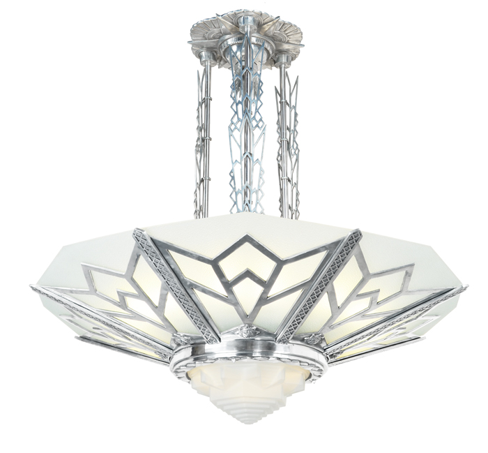 Amber Glass Antique Brass Finish Large Art Deco Manhattan Chandelier Commercial Building Size