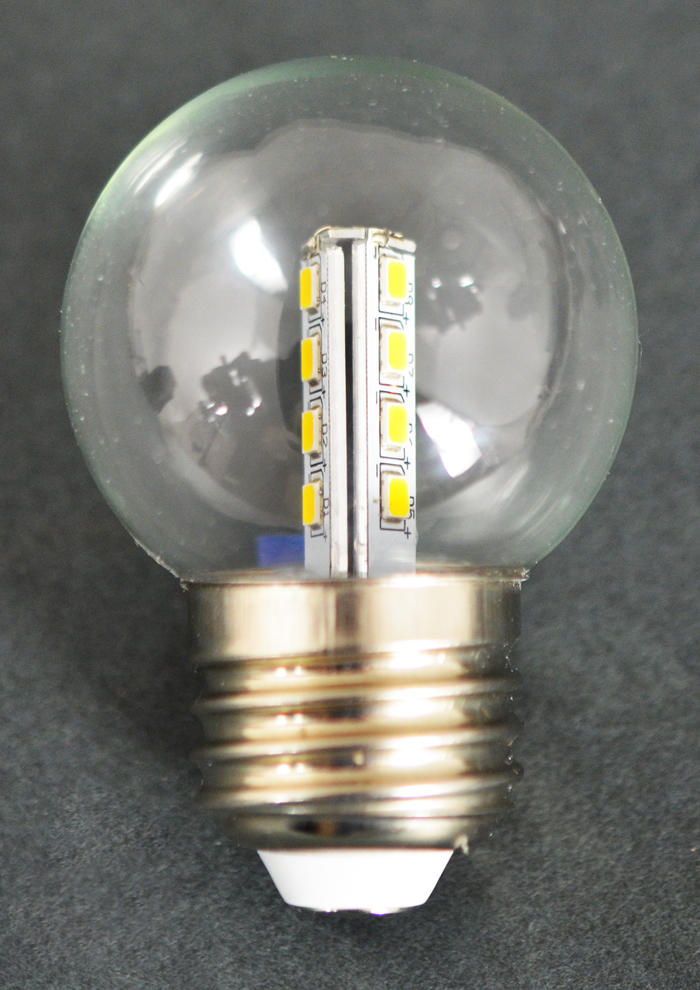 Vintage Hardware and Lighting 45G E26B LED 1.6 Watt Light Bulb 25 Watt Equivalent Round Globe Shape Non Dimmable